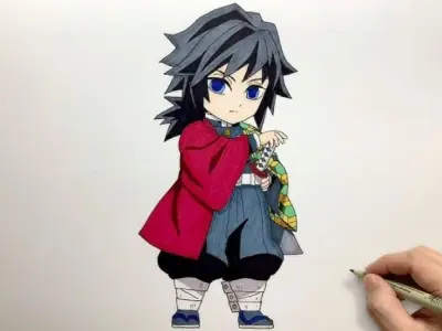 Hình ảnh chibi Giyu nét đáng yêu của Thủy Trụ lạnh lùng
