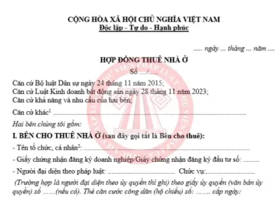 Hướng dẫn viết hợp đồng thuê nhà chuẩn pháp lý mới nhất 2026
