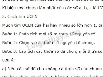 Tìm hiểu chi tiết khái niệm ƯCLN là gì và phương pháp tìm chuẩn xác