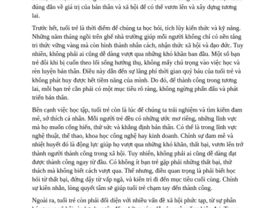 Tuổi trẻ là gì và những biểu hiện trách nhiệm thanh xuân