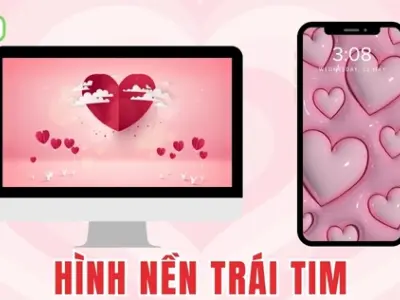 Tuyển tập những mẫu hình nền trái tim màu hồng lãng mạn và ngọt ngào nhất năm